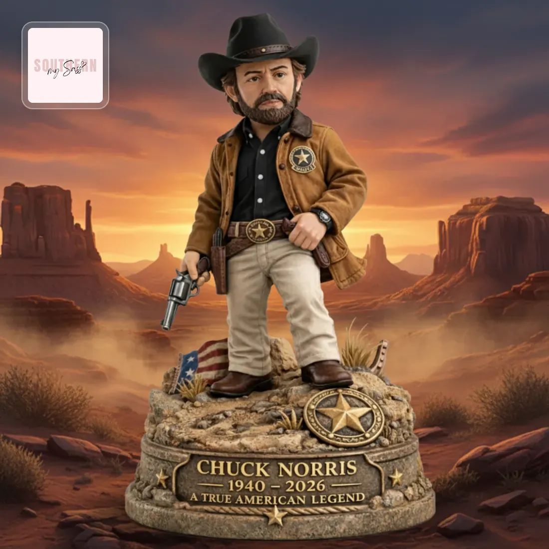 Chuck Norris A True American Legend Sheriff Pop Figure Doll