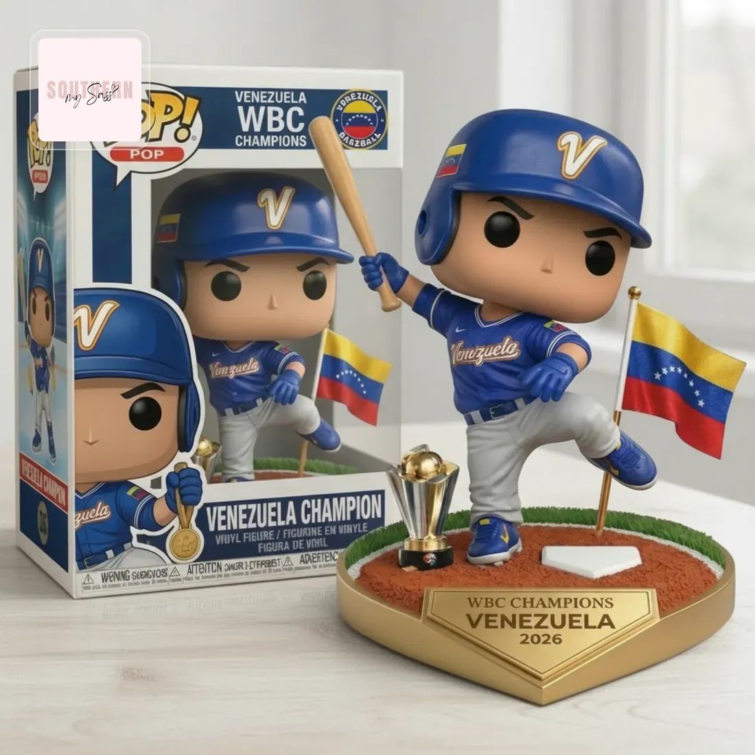 Venezuela WBC Champions 2026 Baseball Pop Figure Doll