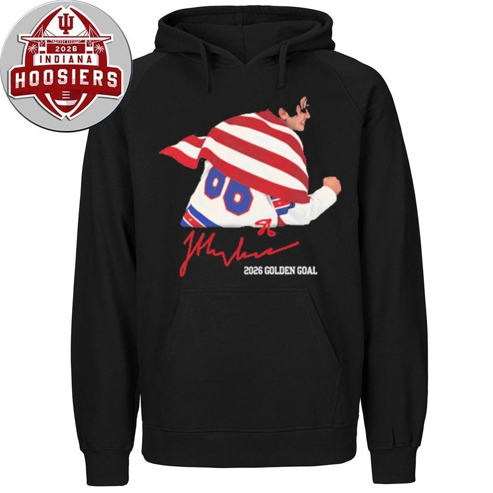 Jack Hughes USA Hockey Golden Goal 2026 Hockey signature T-Shirt