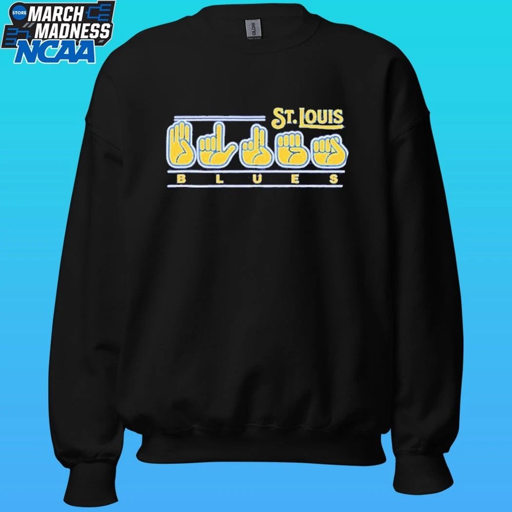 Stl Blues Asl Awareness American Sign Language T-shirt