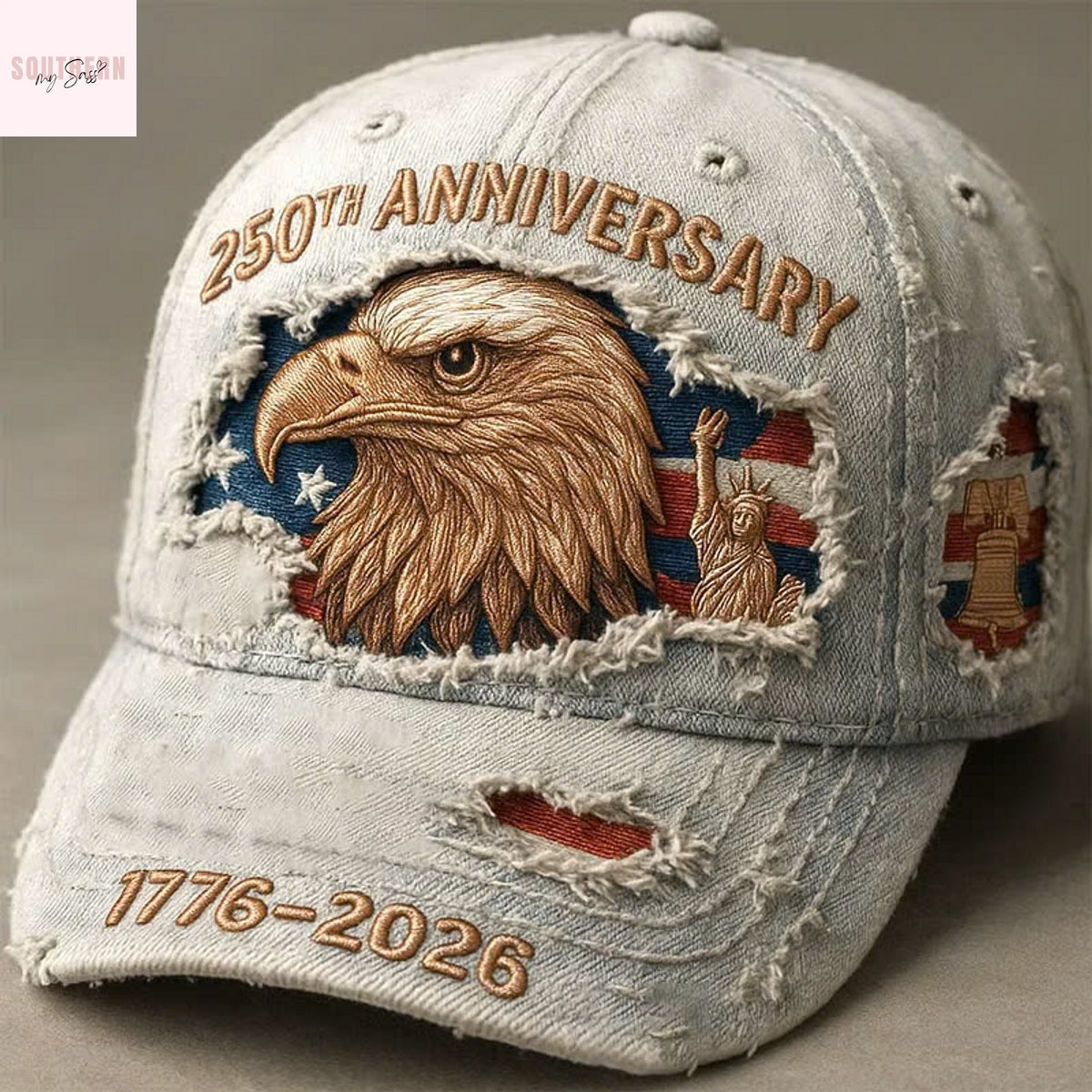 USA Patriotic 250th Anniversary 1776-2026 Cap