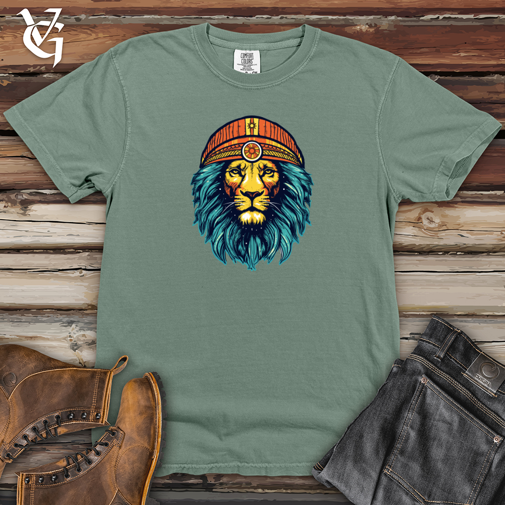 Retro Cosmic Beanie Lion Heavy Cotton Comfort Colors Tee