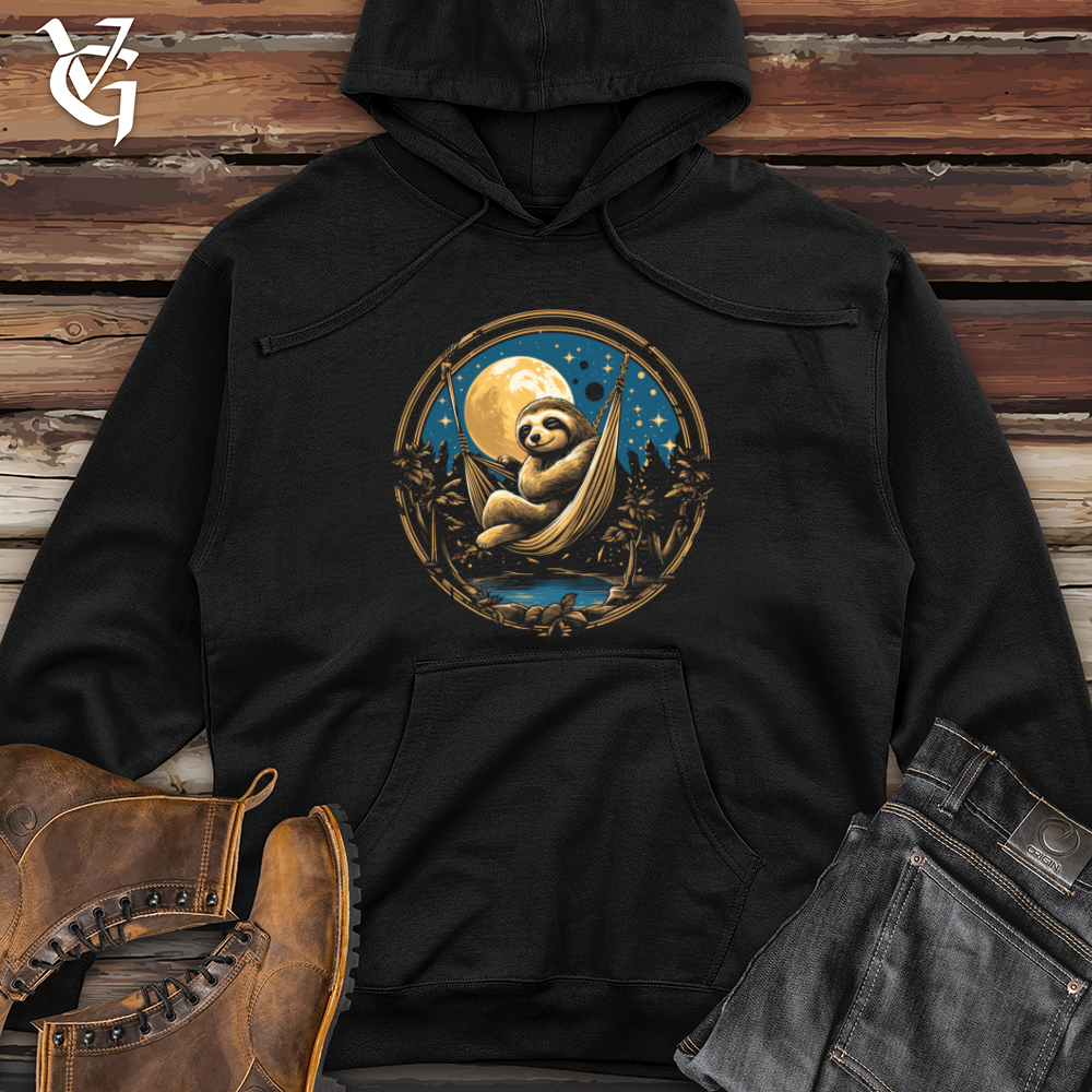 Sloth Moonlight Siesta Midweight Hooded Sweatshirt