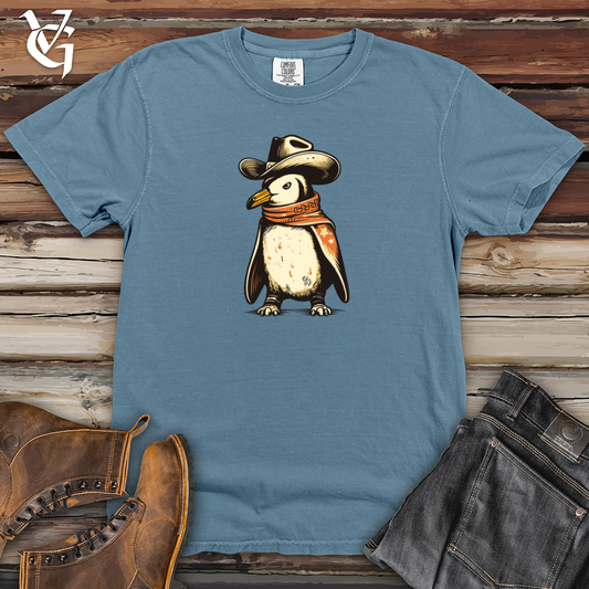 Retro Cowboy Penguin 01 Heavy Cotton Comfort Colors Tee