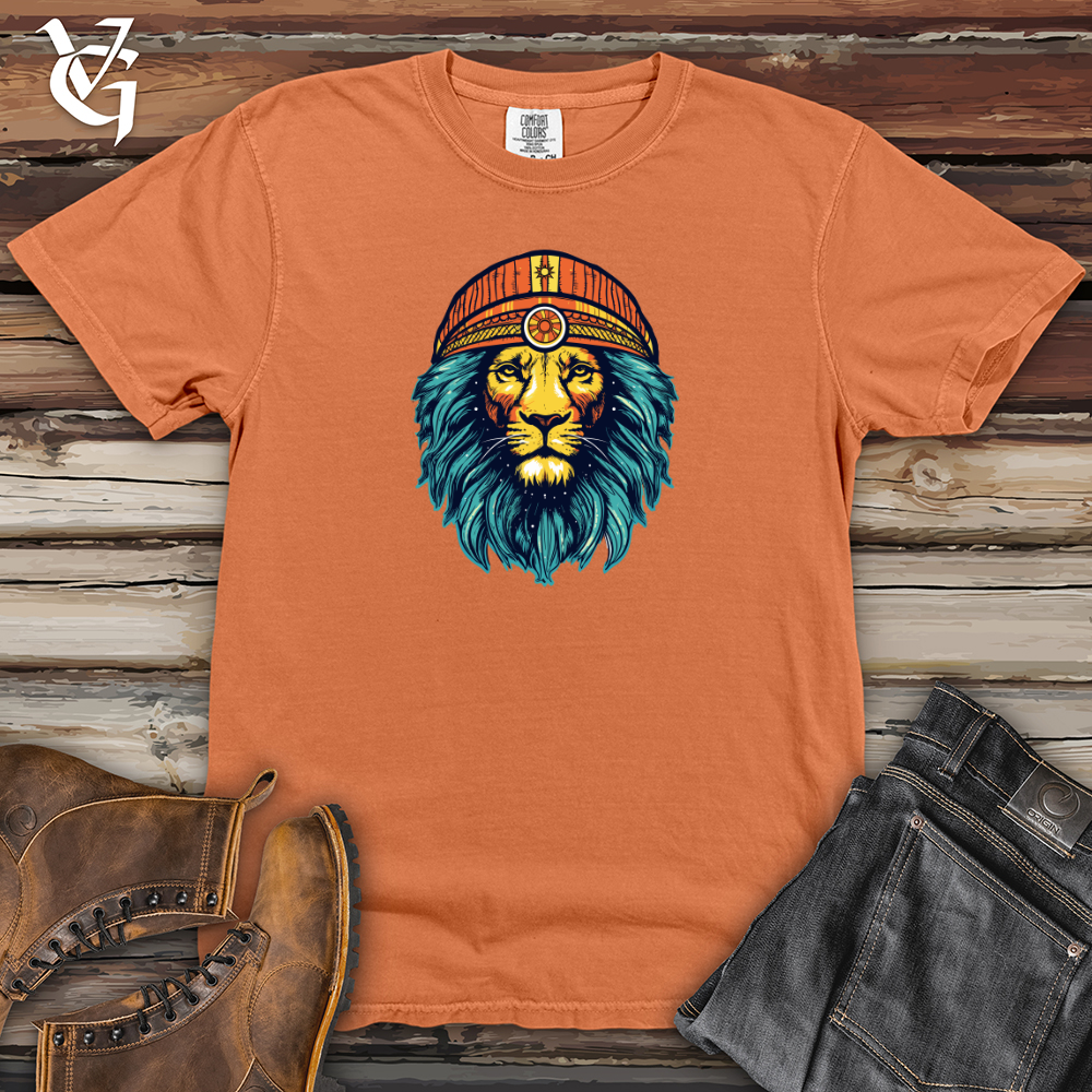 Retro Cosmic Beanie Lion Heavy Cotton Comfort Colors Tee