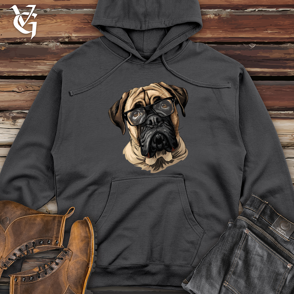 Pensive English Mastiff Portrait Midweight Hooded Sweatshirt