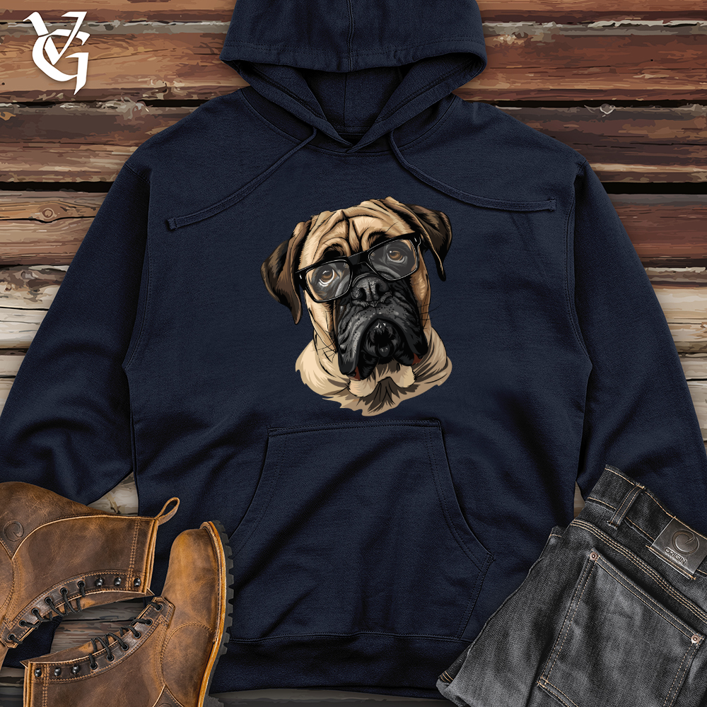 Pensive English Mastiff Portrait Midweight Hooded Sweatshirt