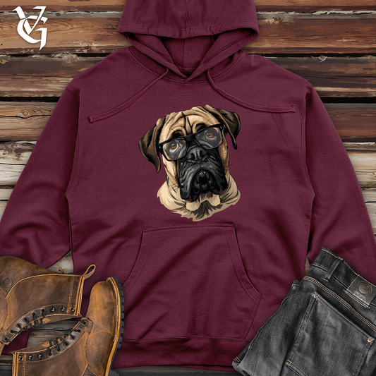 Pensive English Mastiff Portrait Midweight Hooded Sweatshirt