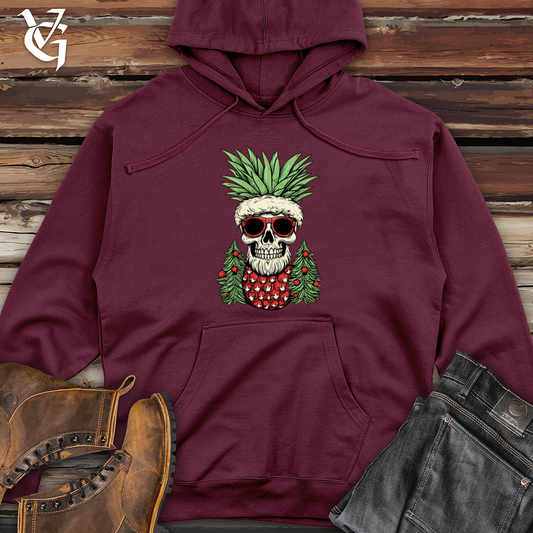 Retro Santa Pineapple Midweight Hooded Sweatshirt