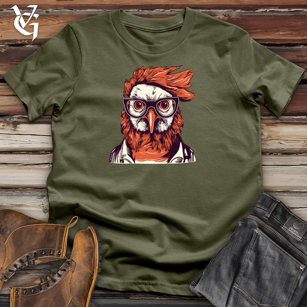 Red Hair Hipster Chicken Cotton Tee
