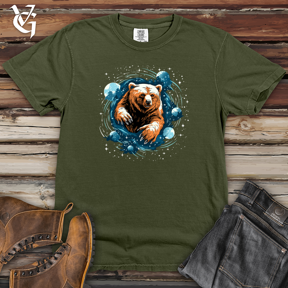 Retro Cosmic Flight Bear Heavy Cotton Comfort Colors Tee