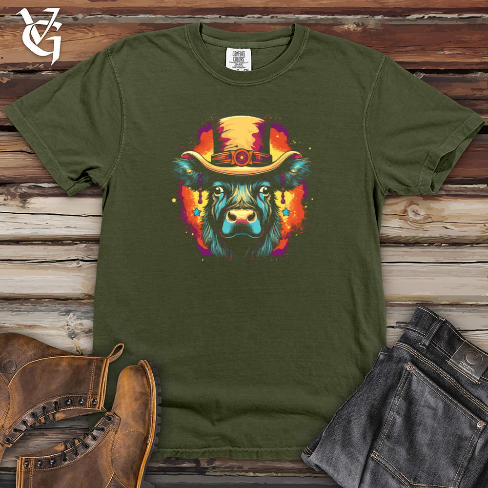 Retro Cosmic Top Hat Buffalo Heavy Cotton Comfort Colors Tee