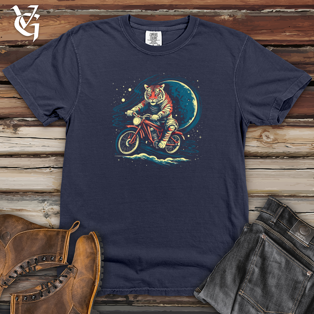 Retro Cosmic Bicycle Tiger Heavy Cotton Comfort Colors Tee