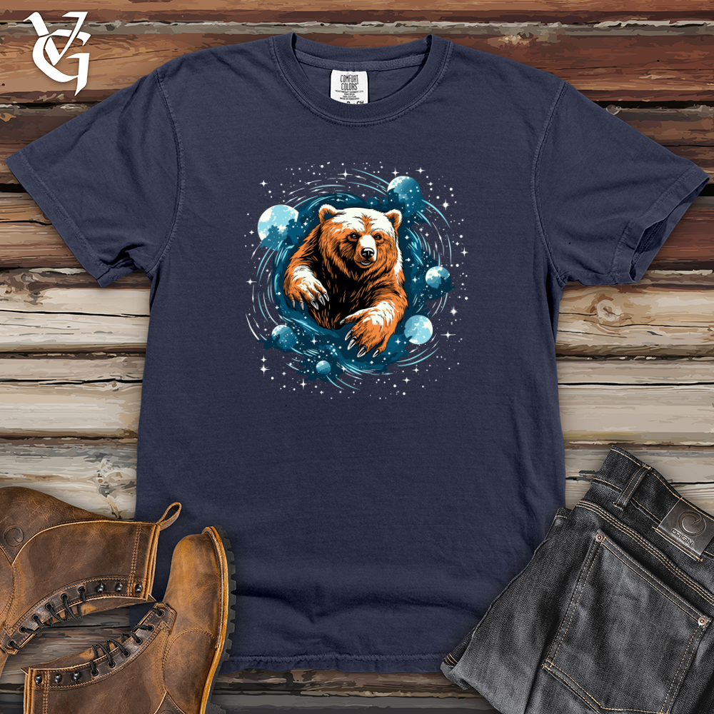Retro Cosmic Flight Bear Heavy Cotton Comfort Colors Tee