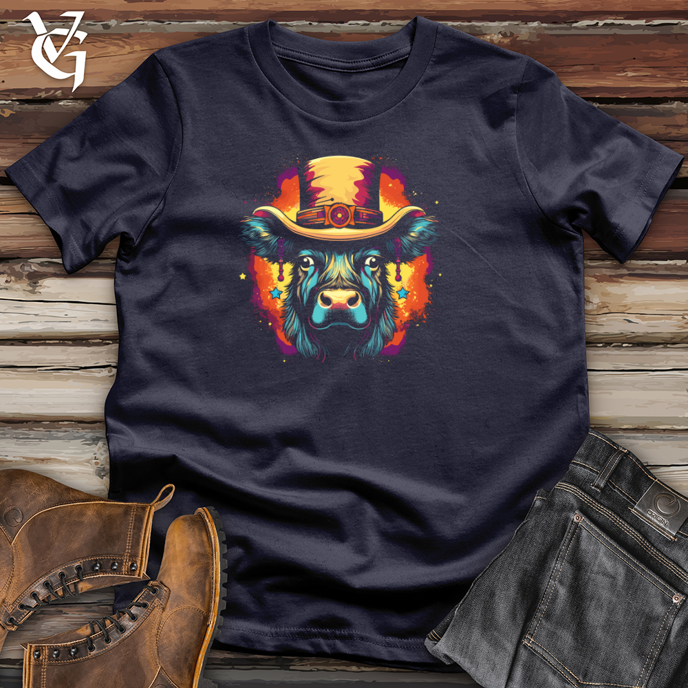 Retro Cosmic Top Hat Buffalo Cotton Tee