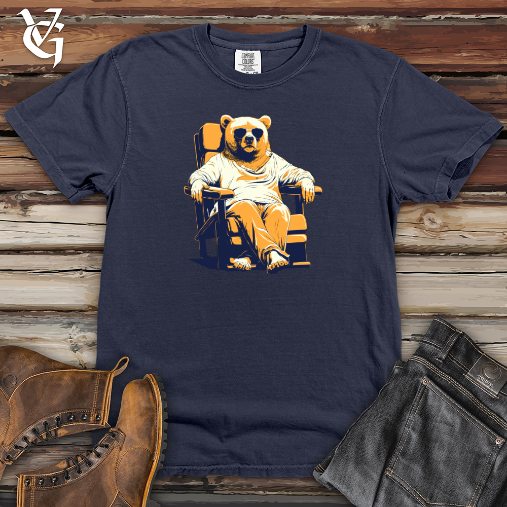 Retro Lounging Bear 01 Heavy Cotton Comfort Colors Tee
