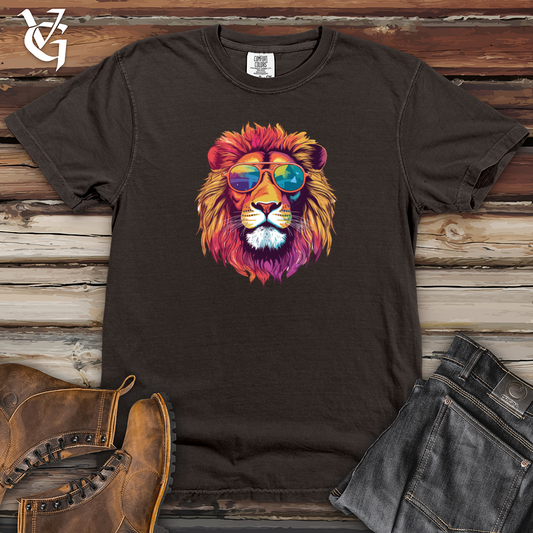 Retro Cosmic Shades Lion Heavy Cotton Comfort Colors Tee