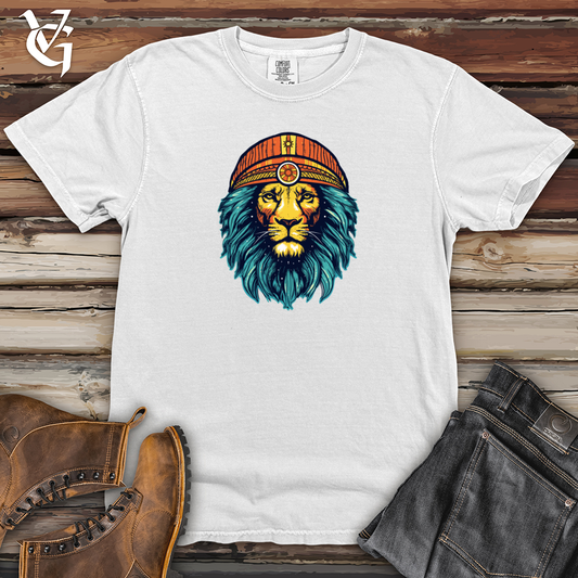 Retro Cosmic Beanie Lion Heavy Cotton Comfort Colors Tee