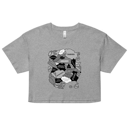 World Map Women's Crop Tee