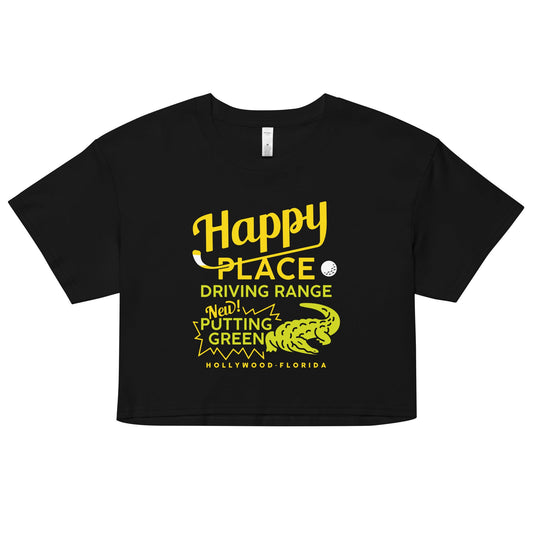 Happy Place Driving Range Women's Crop Tee