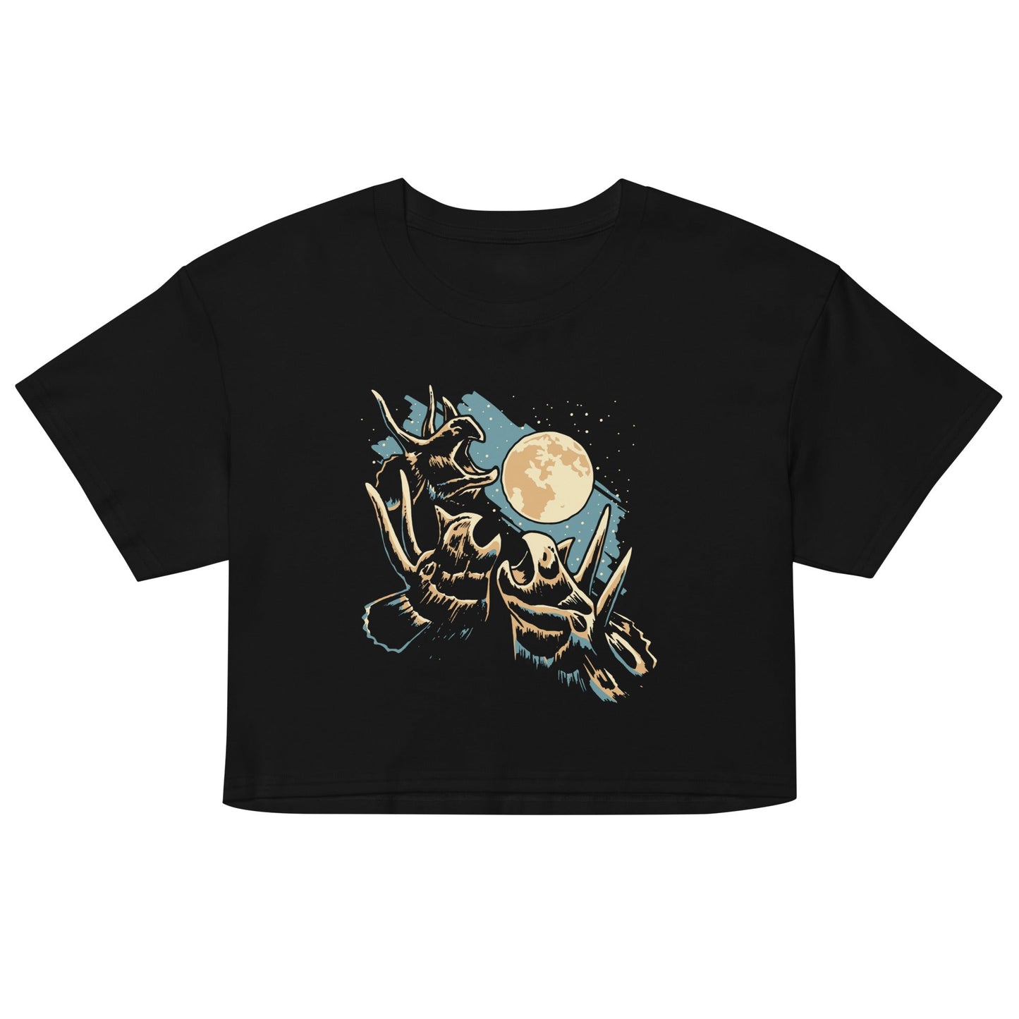 3 Tri Moon Women's Crop Tee