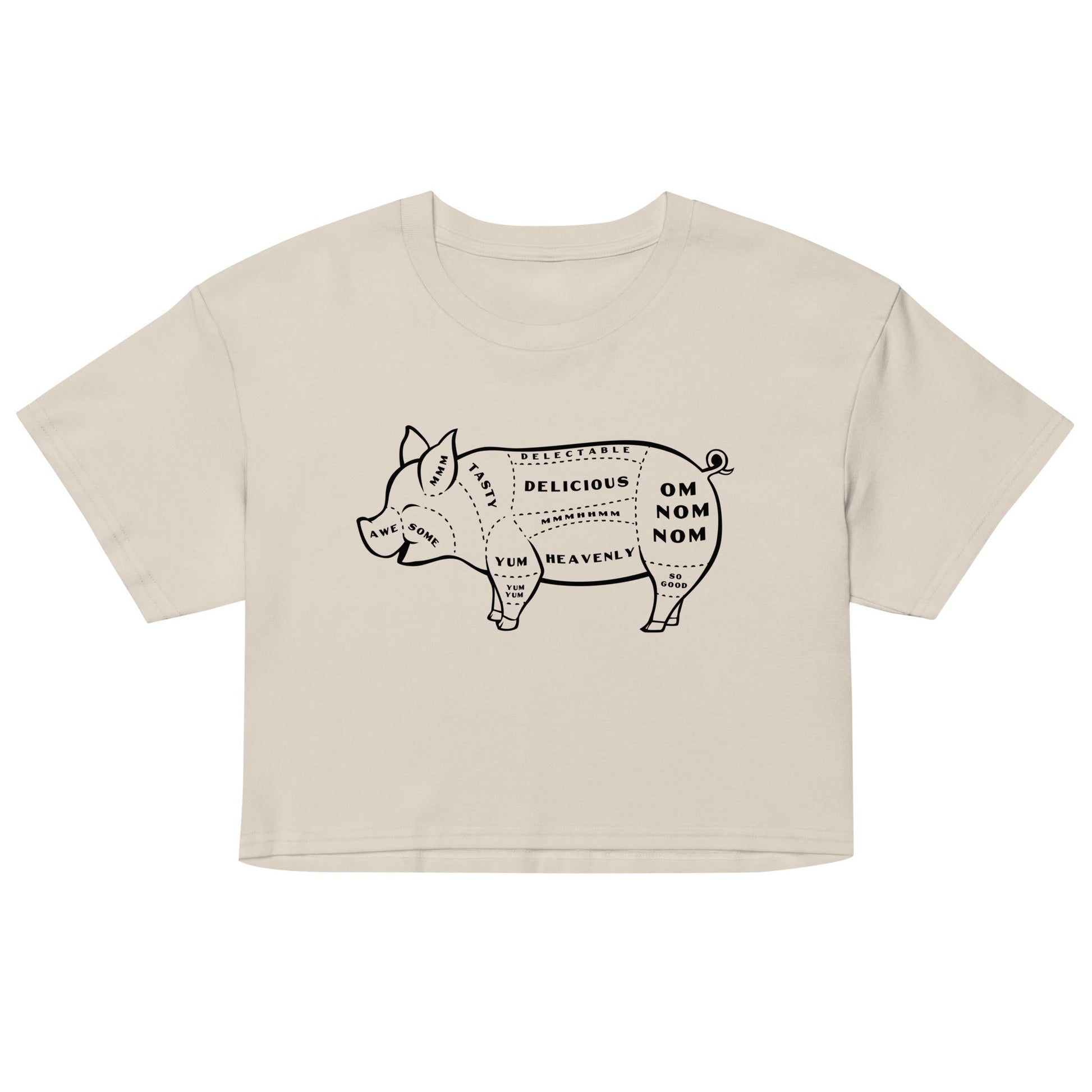 Tasty Pig Cuts Women's Crop Tee