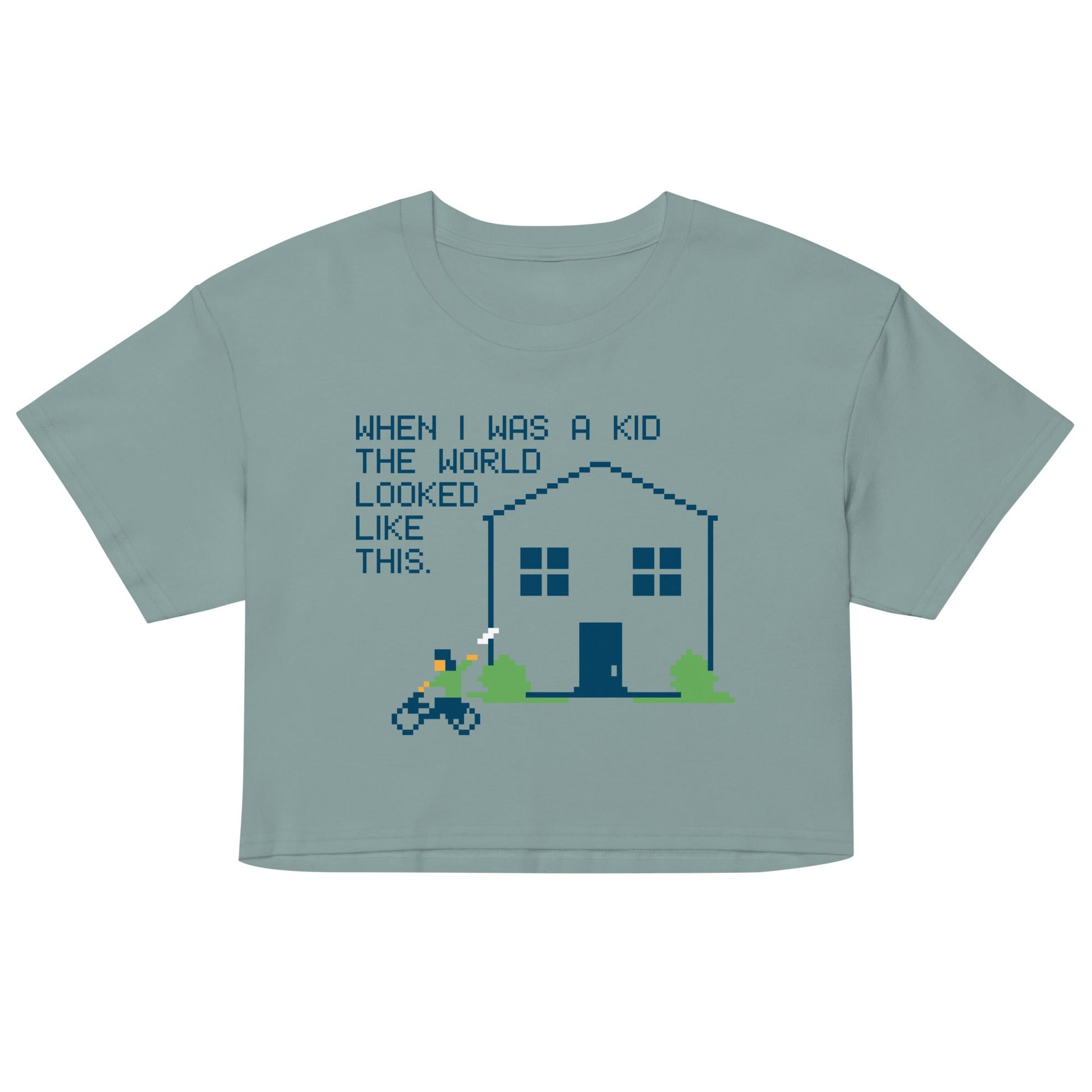 When I Was A Kid The World Women's Crop Tee