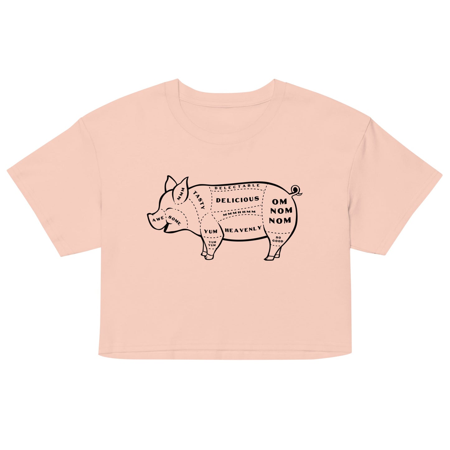 Tasty Pig Cuts Women's Crop Tee