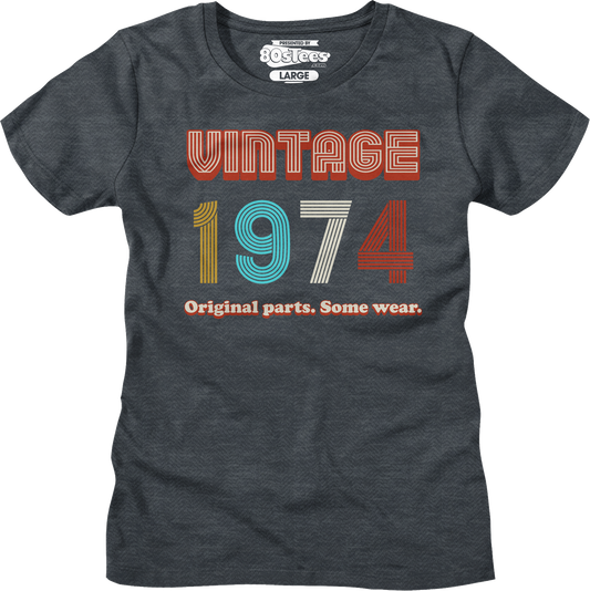 Womens Original Parts Some Wear Vintage 1974 Shirt