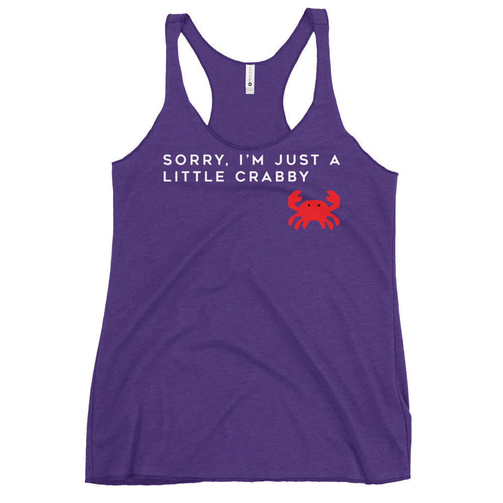 Sorry, I'm Just A Little Crabby Women's Racerback Tank