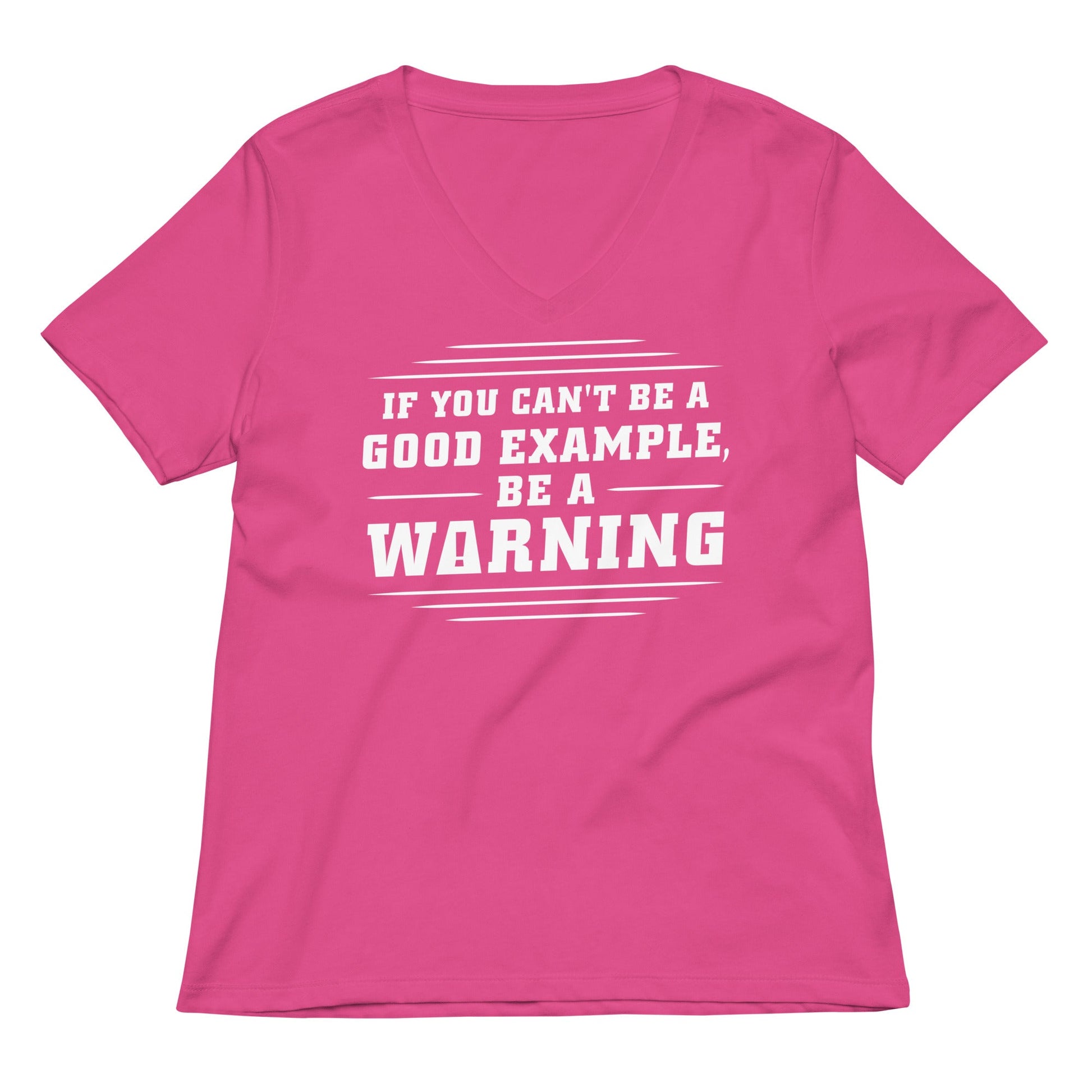Be A Warning Women's V-Neck Tee