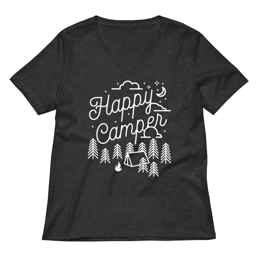 Happy Camper Women's V-Neck Tee