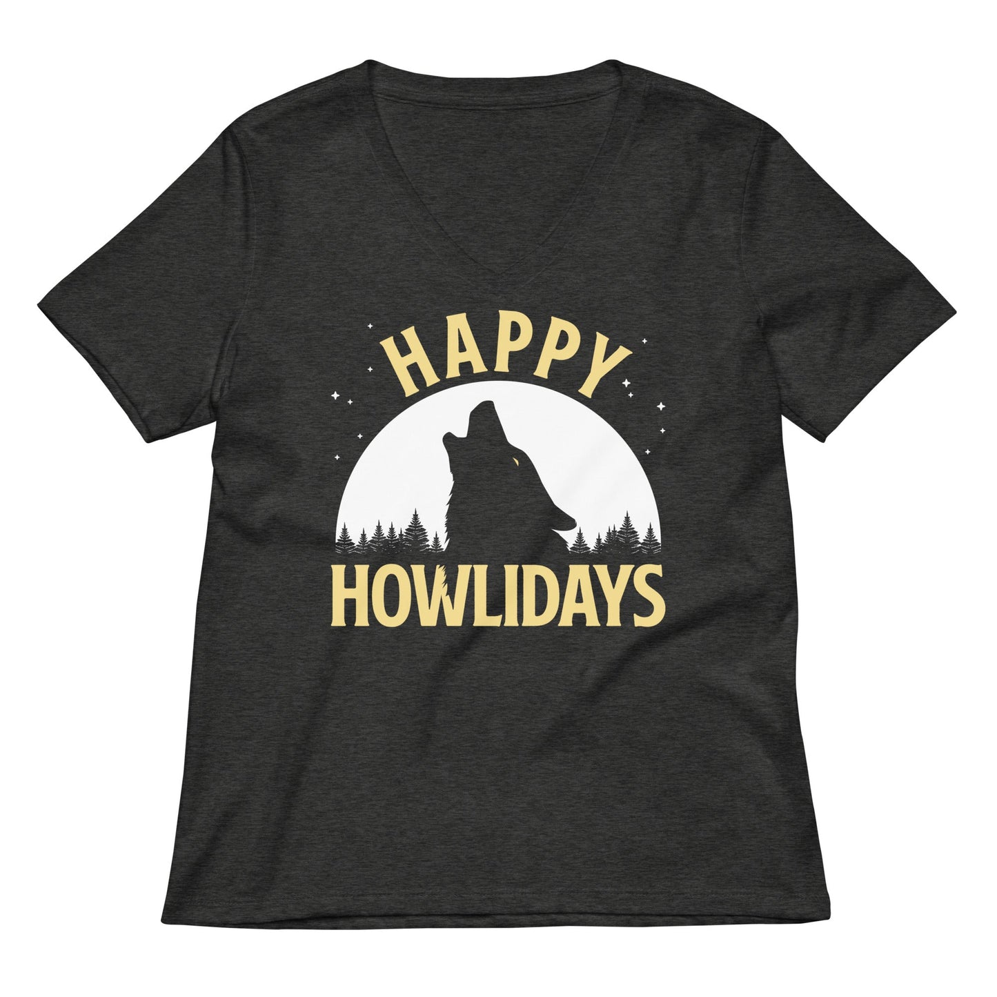 Happy Howlidays Women's V-Neck Tee