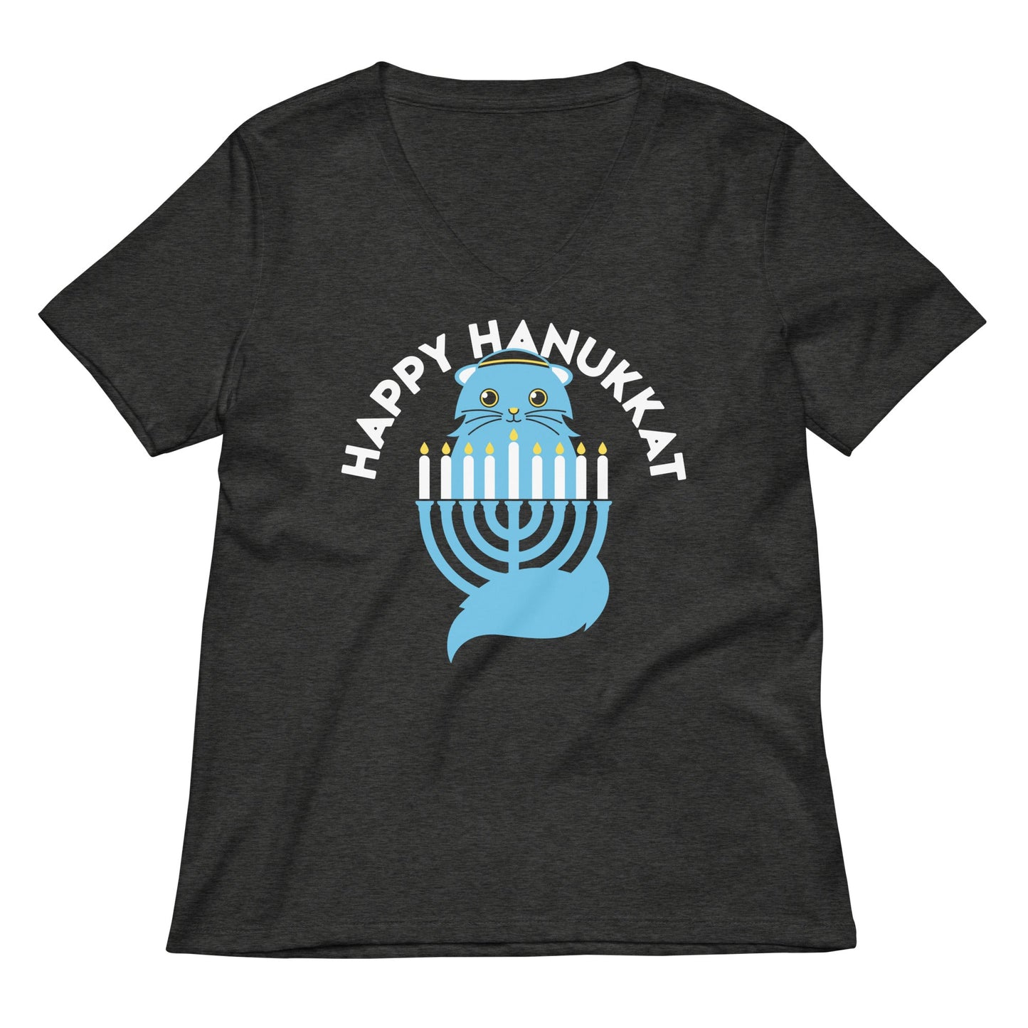 Happy Hanukkat Women's V-Neck Tee