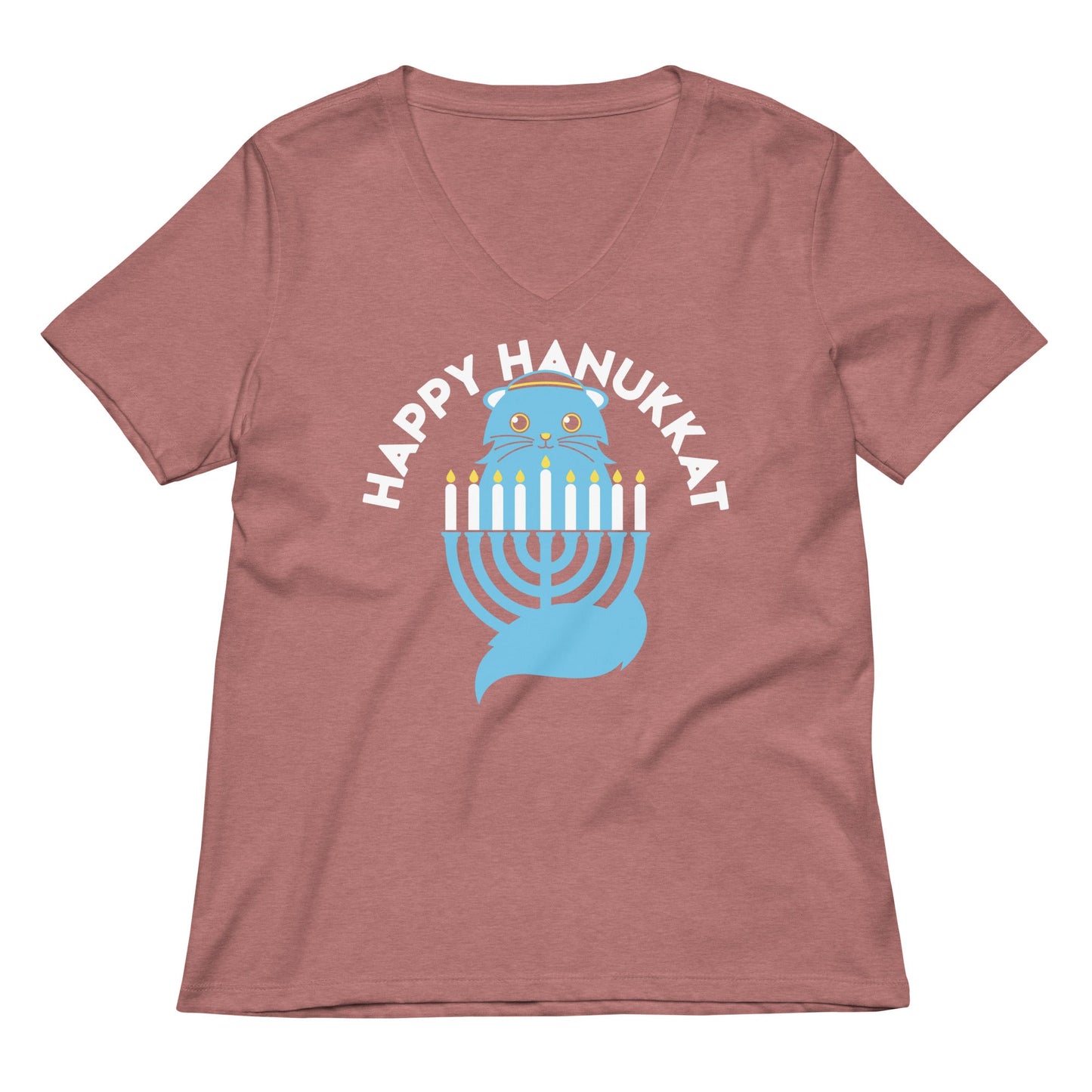 Happy Hanukkat Women's V-Neck Tee