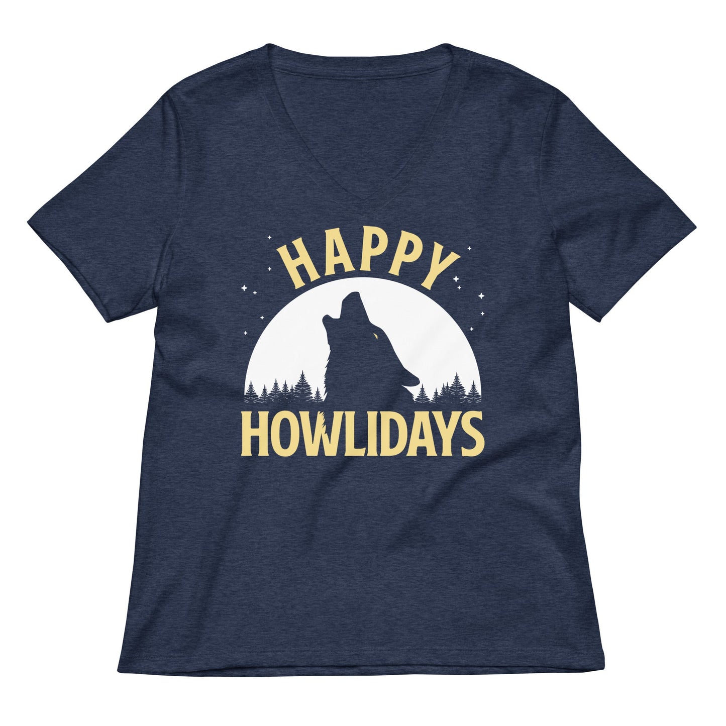 Happy Howlidays Women's V-Neck Tee