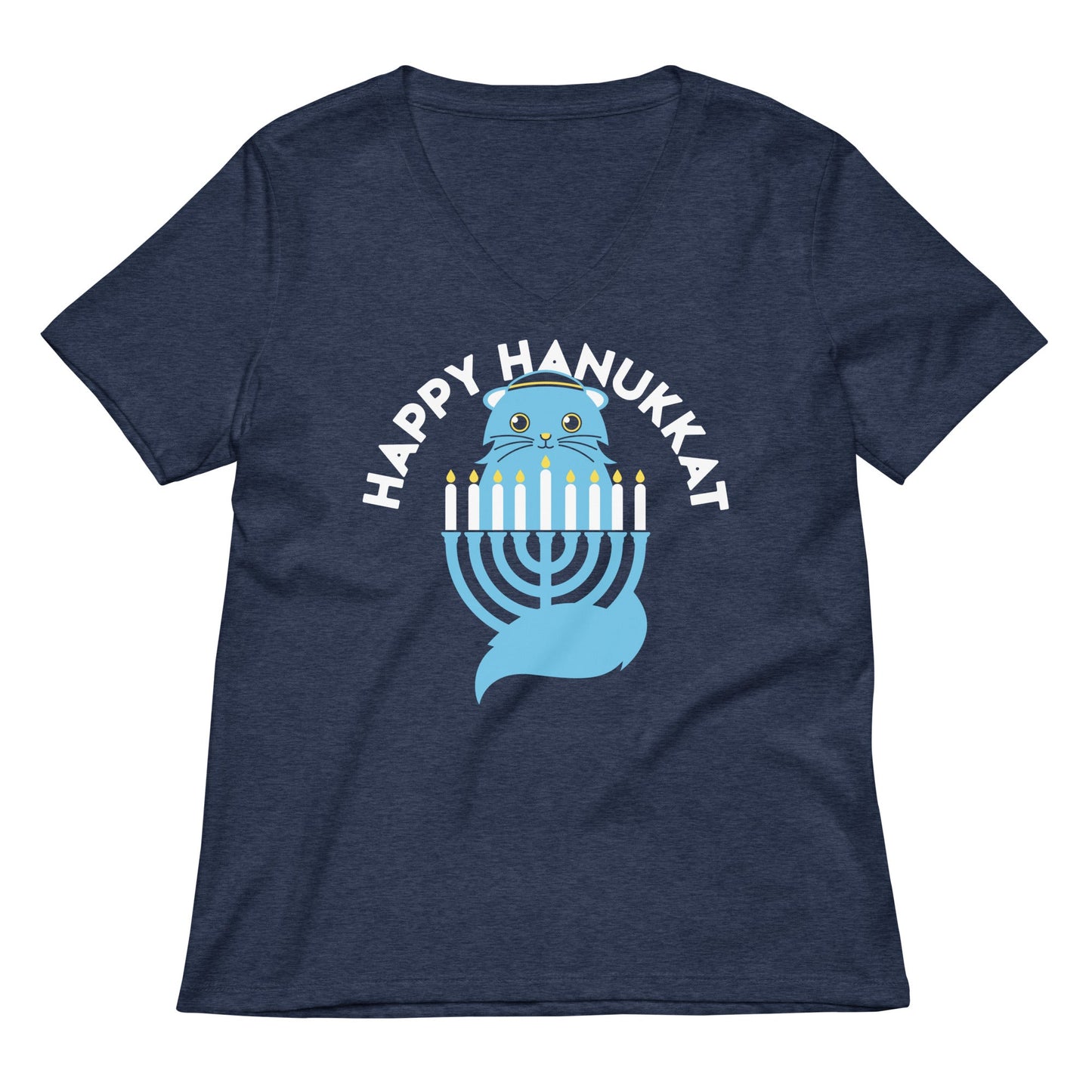 Happy Hanukkat Women's V-Neck Tee