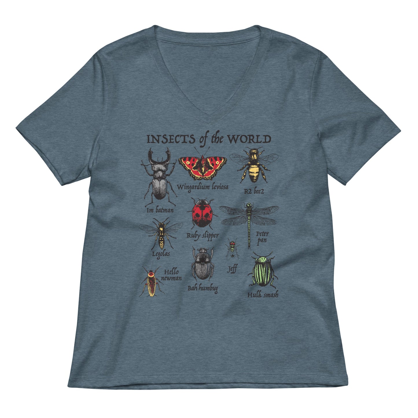 Insects Of The World Women's V-Neck Tee