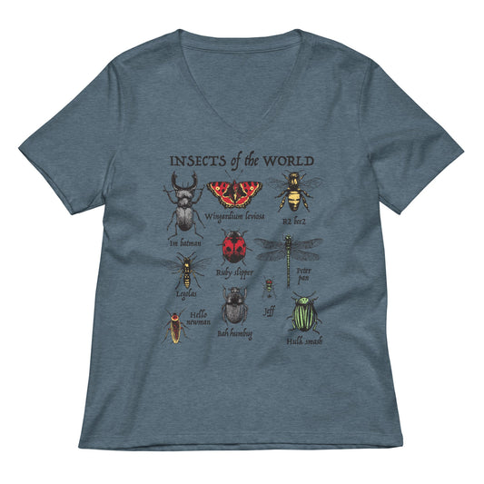 Insects Of The World Women's V-Neck Tee