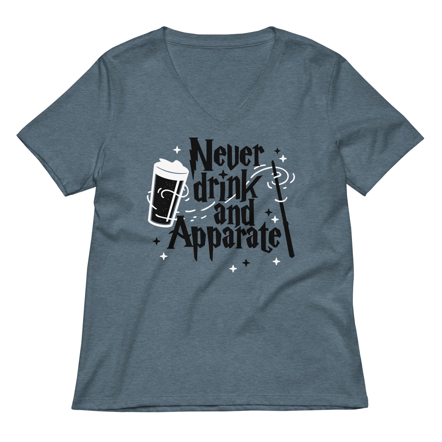Never Drink And Apparate Women's V-Neck Tee