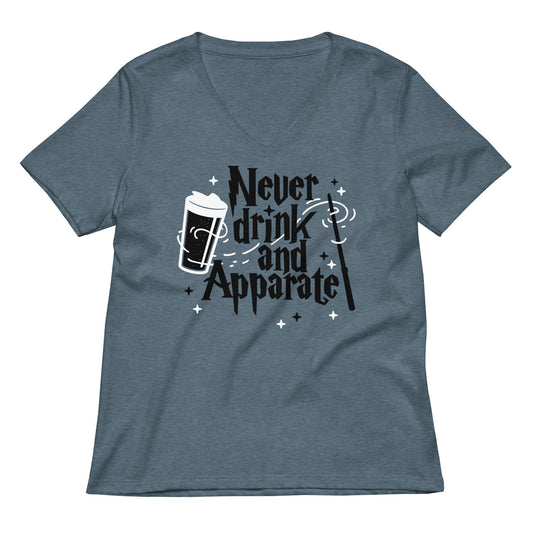 Never Drink And Apparate Women's V-Neck Tee