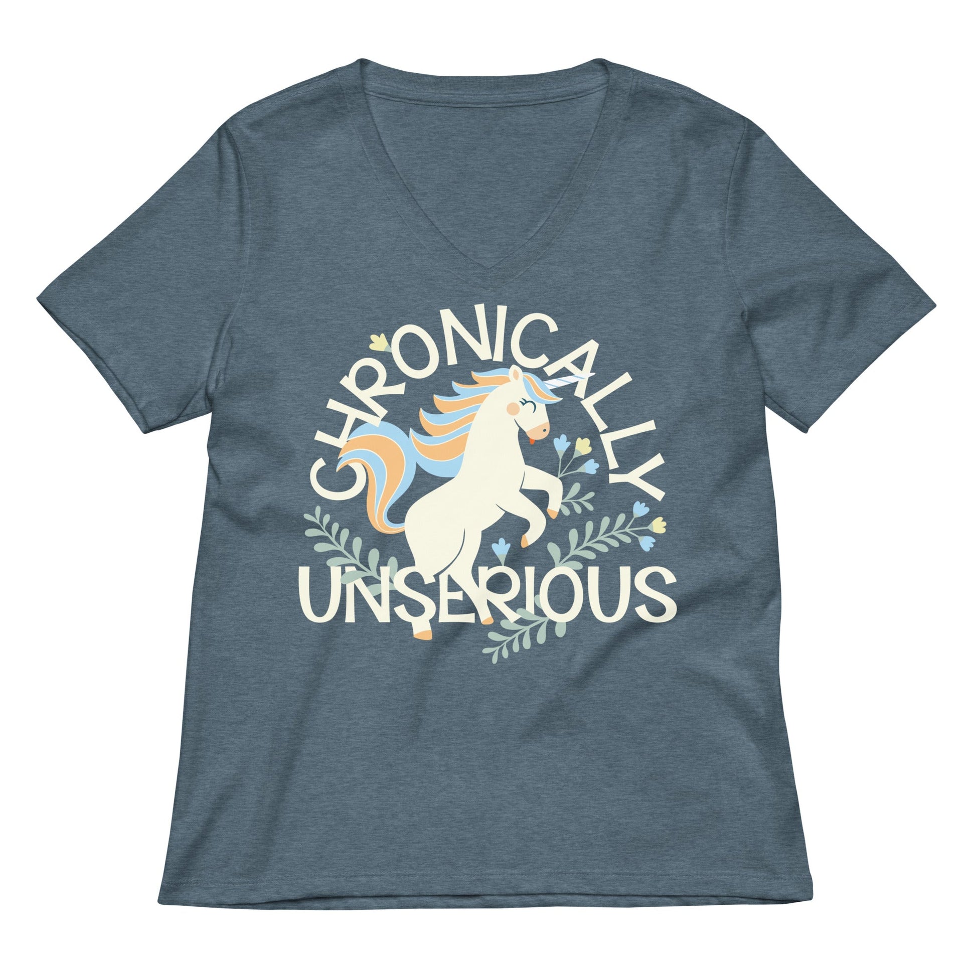 Chronically Unserious Women's V-Neck Tee